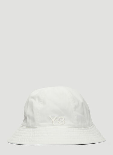 Y-3 Embroidered Logo Bucket Hat White yyy0136027