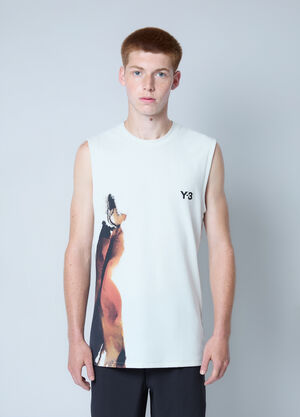 Y-3 Logo Motif Tank Top White yyy0162202
