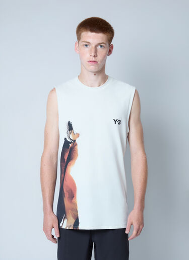 Y-3 Logo Motif Tank Top White yyy0162202