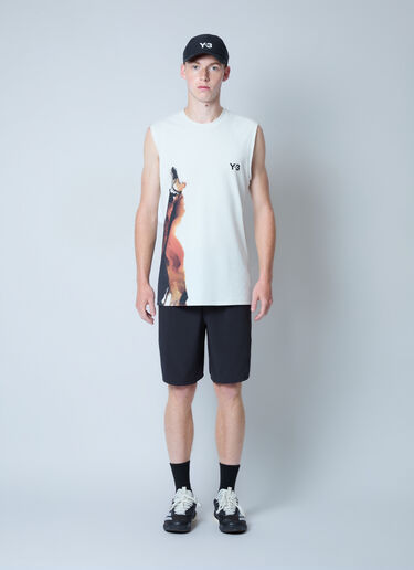 Y-3 Logo Motif Tank Top White yyy0162202