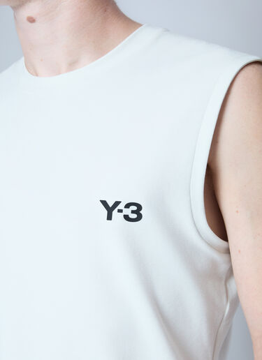 Y-3 Logo Motif Tank Top White yyy0162202