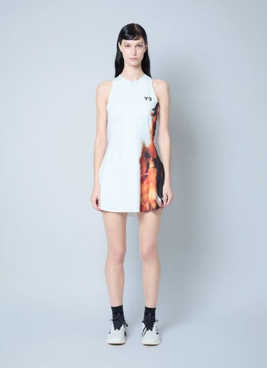 Logo Motif Tennis Dress Y-3 Logo Motif Tennis Dress White yyy0262021
