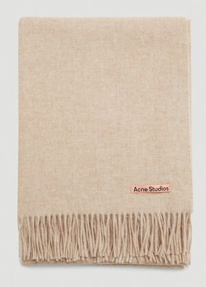 Acne Studios Logo Scarf Beige acn0346020