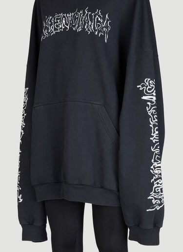 다크웨이브 라지 핏 후드티셔츠 Balenciaga 다크웨이브 라지 핏 후드티셔츠 블랙 bal0355007