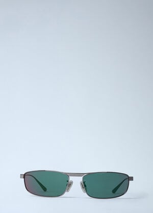 Balenciaga Tag 3.0 Rectangle Sunglasses Silver bal0361005
