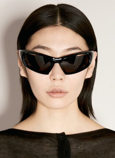 Dynamo Rectangle Sunglasses Balenciaga Dynamo Rectangle Sunglasses Black bcs0355007