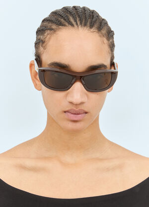 Bottega Veneta Rectangular Sunglasses Brown bos0358002