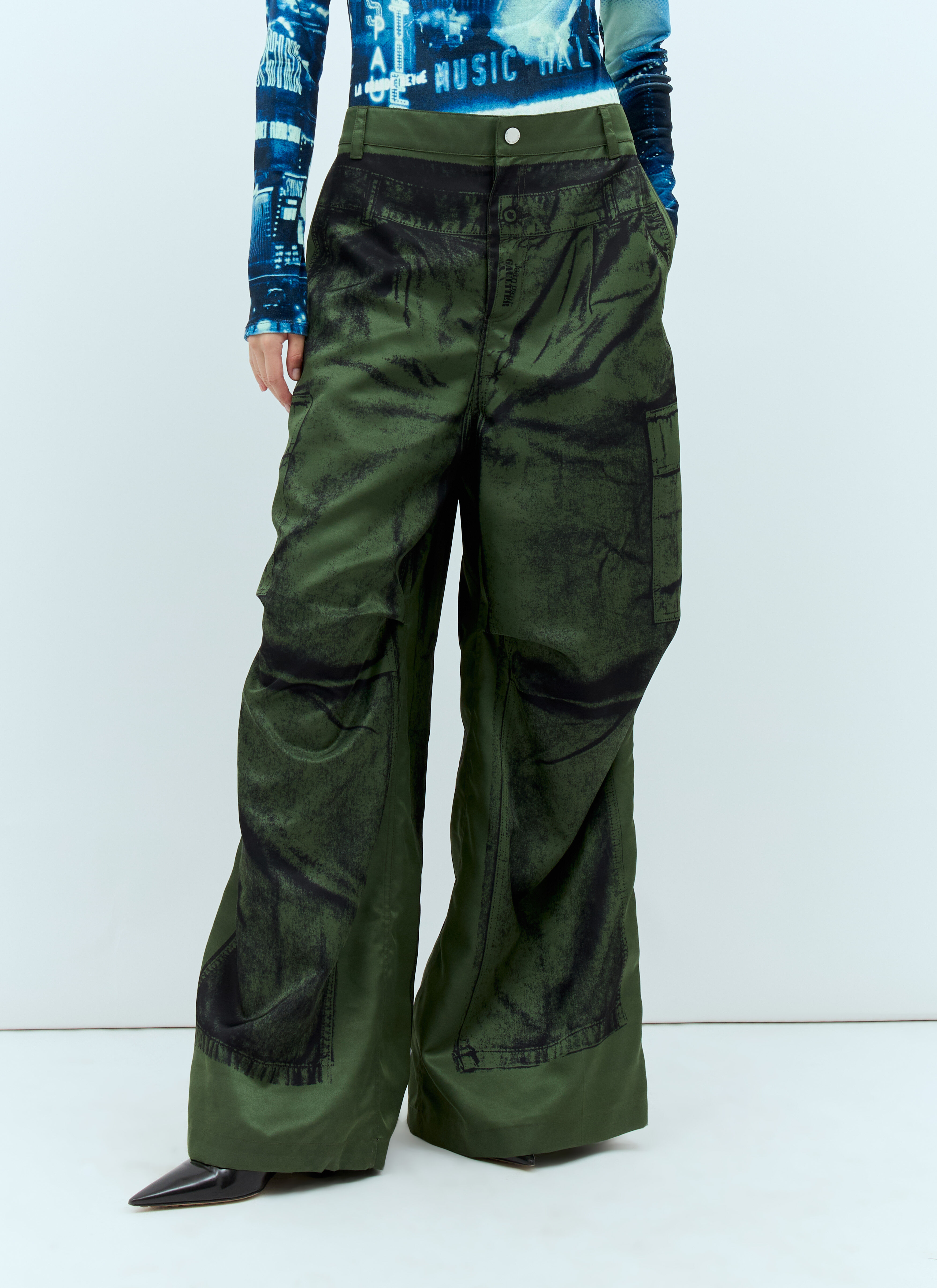 jean paul gaultier プリントパンツ ゴルチエジーンズGAULTIER JEAN'S フェイス総柄プリントパンツ