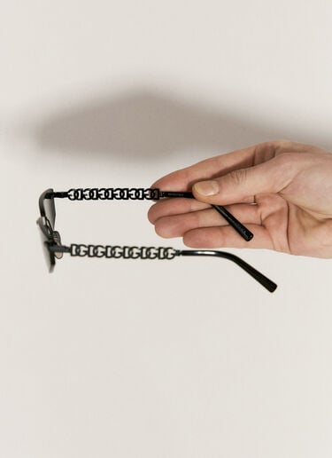 徽标镜腿太阳镜 Dolce & Gabbana 徽标镜腿太阳镜 黑色 ldg0355001