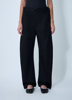 Lemaire Twisted Belted Pants Black lem0362021