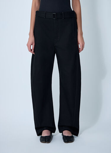 Lemaire Twisted Belted Pants Black lem0362021