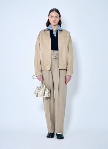 对比饰边 polo 衫 Miu Miu 对比饰边 polo 衫 蓝色 miu0360006