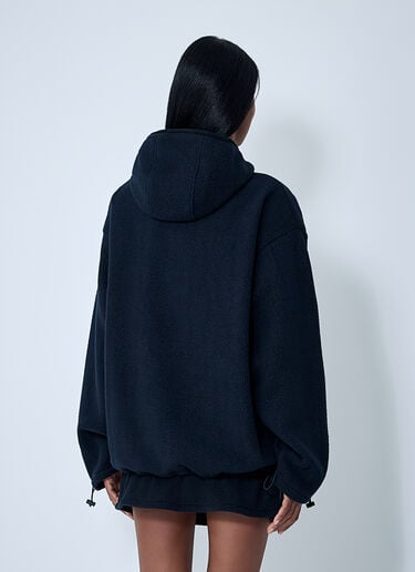 Hooded Logo Motif Sweatshirt Miu Miu Hooded Logo Motif Sweatshirt Blue miu0362002