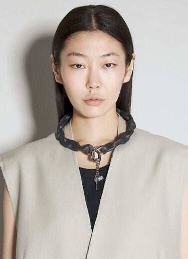 Cover Necklace MM6 Maison Margiela Cover Necklace Black mmm0354002