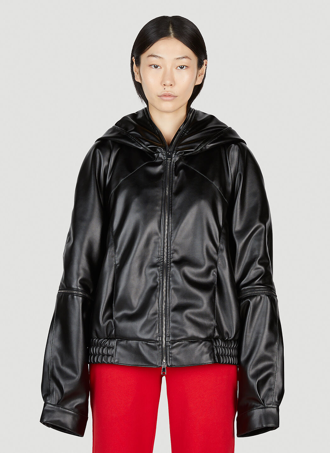 MOWALOLA フード付きブラックジャケット M MOWALOLA フード付きブラックジャケット M Mowalola レディース