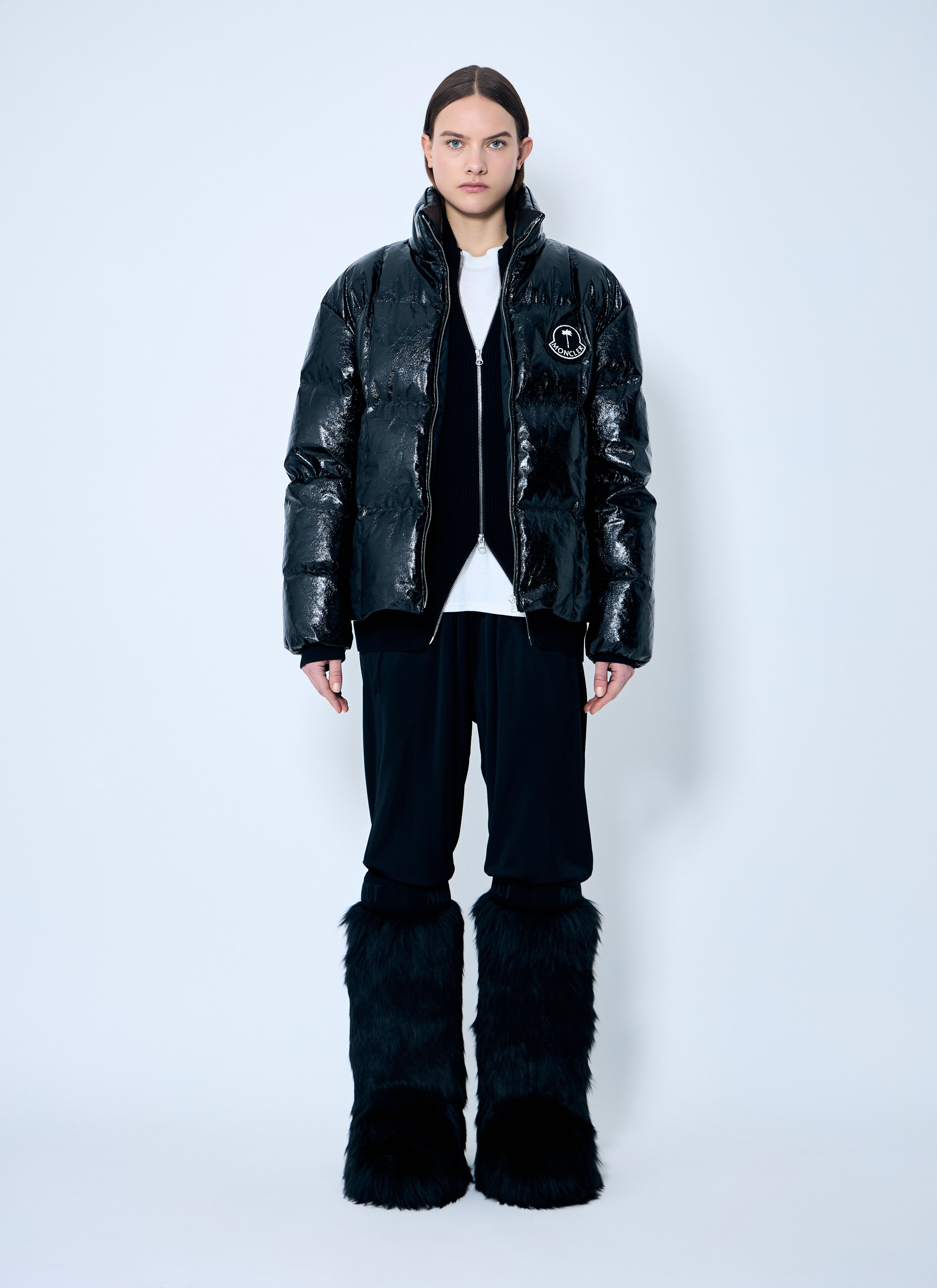 【MONCLER】XPalm Angels Simoomショートダウンジャケット Moncler x Palm Angels Black Simoom Down Jacket by Moncler