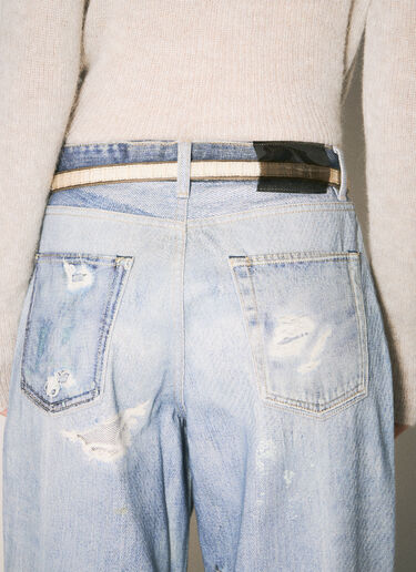 Pleated Biscuit Belt Our Legacy Pleated Biscuit Belt White our0358006