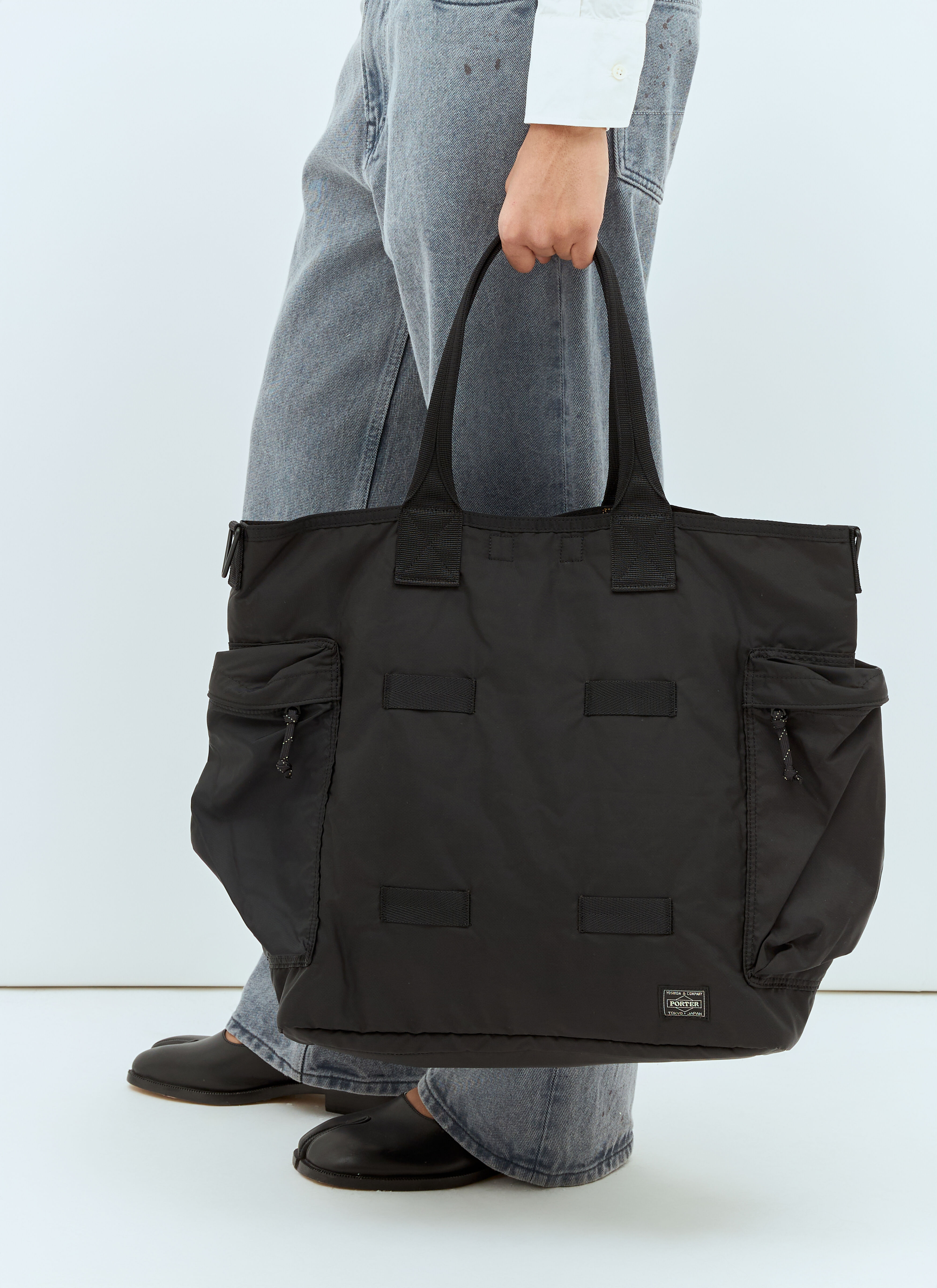 美品 PORTER FORCE 2WAY TOTE BAG BLACK ブラック Porter-Yoshida & Co. Force 2Way Tote Bag Black at CareOfCarl.com