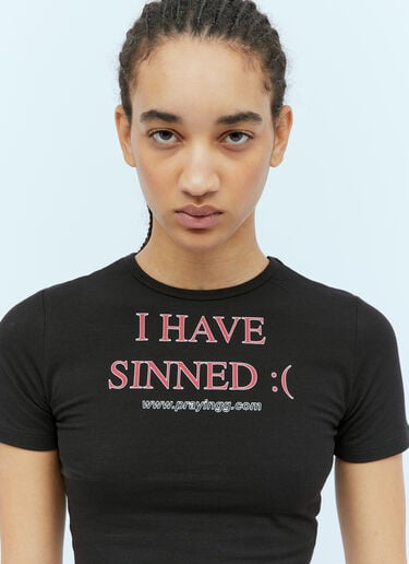 I Have Sinned 티셔츠 Praying I Have Sinned 티셔츠 블랙 pry0354015