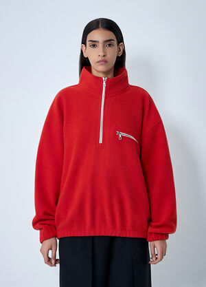 RIER Zip-Up Fleece Sweatshirt Orange rrr0362001