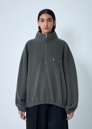 RIER Zip-Up Fleece Sweatshirt Grey rrr0362003