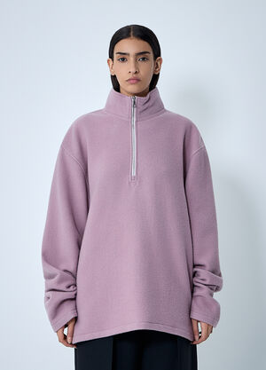 RIER Zip-Up Fleece Sweatshirt Lilac rrr0362005