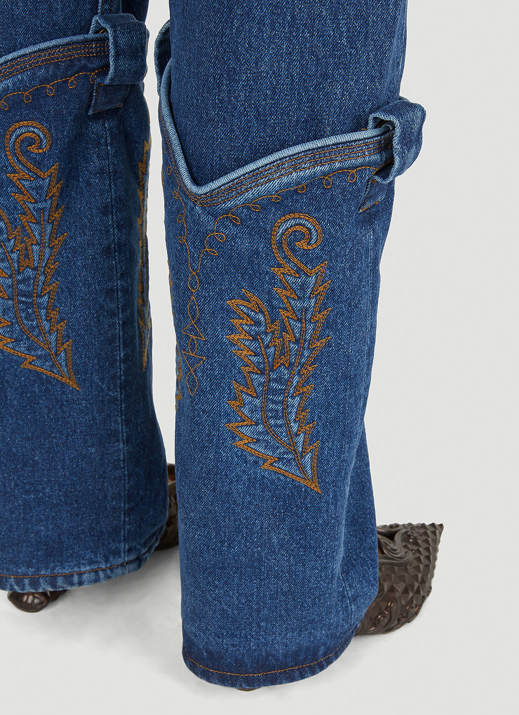 Y/Project Cowboy Cuff Jeans in Blue | LN-CC