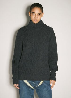 Y/Project Zip-Insert Knit Sweater Grey ypr0358013