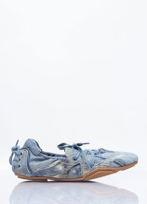 Acne Studios Lace-Up Leather Shoes Blue acn0258015