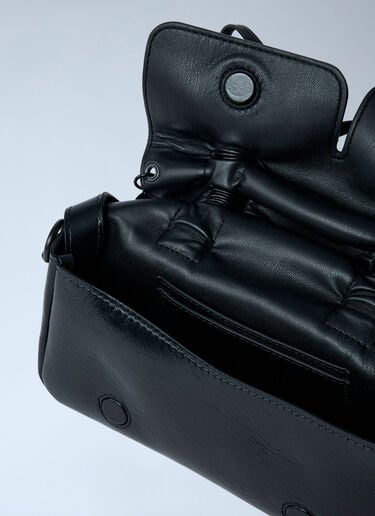 Acne Studios Mircro Multipocket Grained Leather Shoulder Bag Black acn0262001
