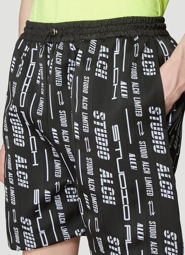 Studio Alch Lanyard Logo Shorts Black alc0136005