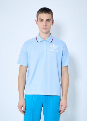 adidas by Wales Bonner Logo Motif Polo Shirt Blue awb0359020
