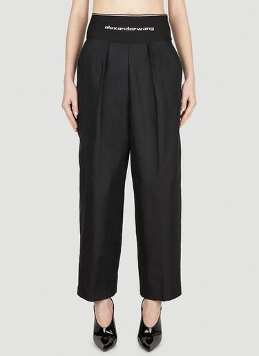 Alexander Wang 徽标腰围长裤 黑色 awg0251003