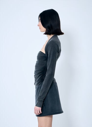 Alexander Wang Ruched Square Neck Top Grey awg0258004