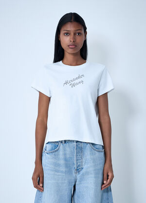Alexander Wang Logo Motif T-Shirt White awg0261004