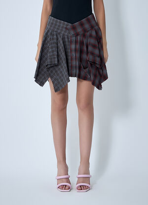 Alexander Wang De-Constructed Mini Skirt Red awg0261009