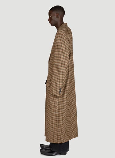 Balenciaga 宽大千鸟格大衣 棕色 bal0155023