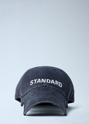 Balenciaga Text Motif Baseball Cap Black bal0162008