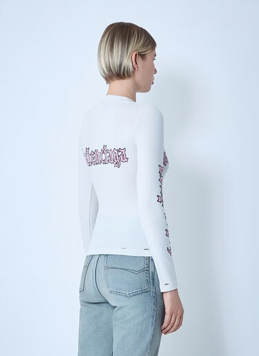 Balenciaga 徽标图案 T 恤 白色 bal0261011