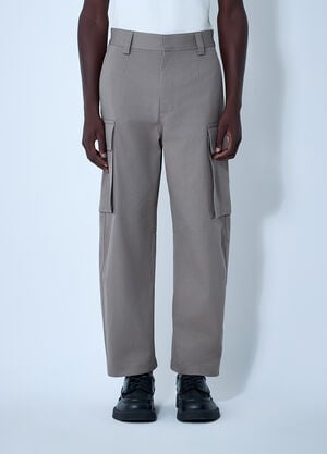 Bottega Veneta Cotton Twill Cargo Pants Grey bov0161003