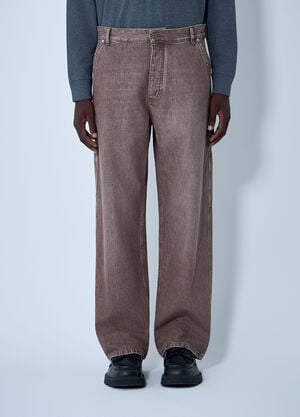 Bottega Veneta Washed Denim Jeans Brown bov0162002