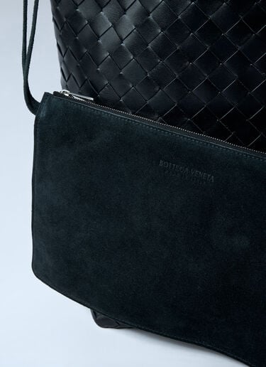 스몰 인트레치아토 노스-사우스 토트백 Bottega Veneta 스몰 인트레치아토 노스-사우스 토트백 블랙 bov0162011