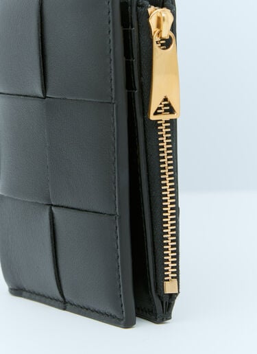 Bottega Veneta 小号 Cassette 双折拉链钱夹 黑色 bov0255109