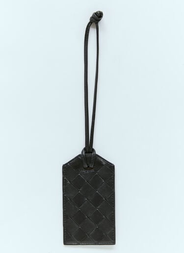 Intrecciato Tag Holder Bottega Veneta Intrecciato Tag Holder Black bov0256023