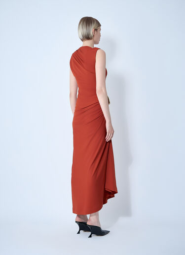 Bottega Veneta 粘胶纤维平纹针织连衣裙  橙色 bov0261006