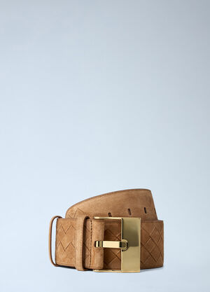 Bottega Veneta 라지 스웨이드 시계 벨트 카멜 bov0262035