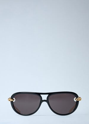 Bottega Veneta Knot Aviator Sunglasses Black bov0362003