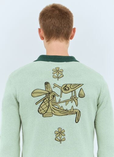 Brain Dead Lex Half-Zip Sweatshirt Green bra0158002
