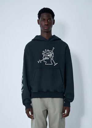 Brain Dead Hooded Sweatshirt Black bra0160005