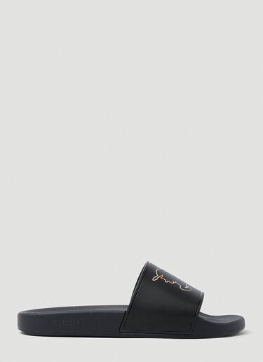 펄리 슬라이드 Burberry 펄리 슬라이드 블랙 bur0153036